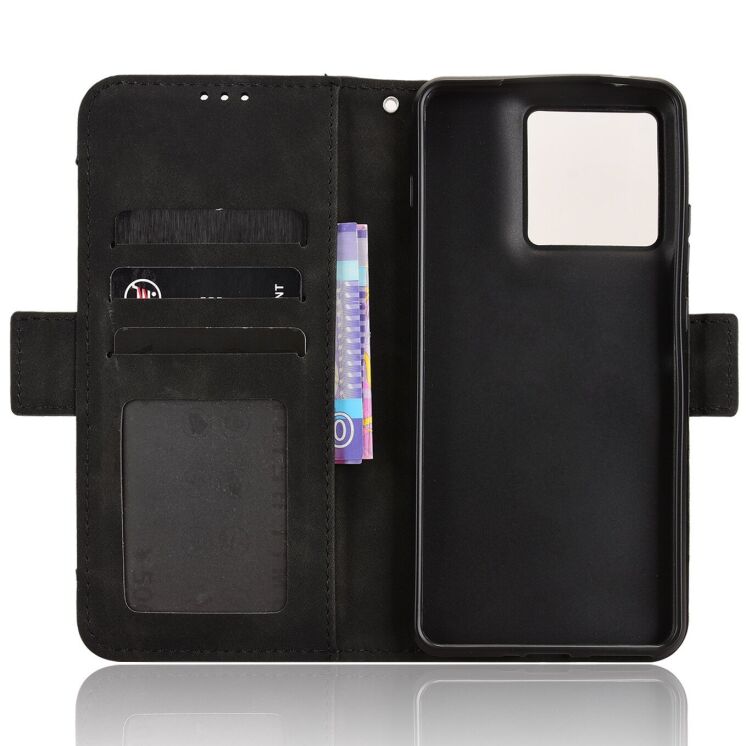 Чохол-книжка з кишеньками Deexe Wallet Stand для Motorola Edge 70 - Black: фото 2 з 13