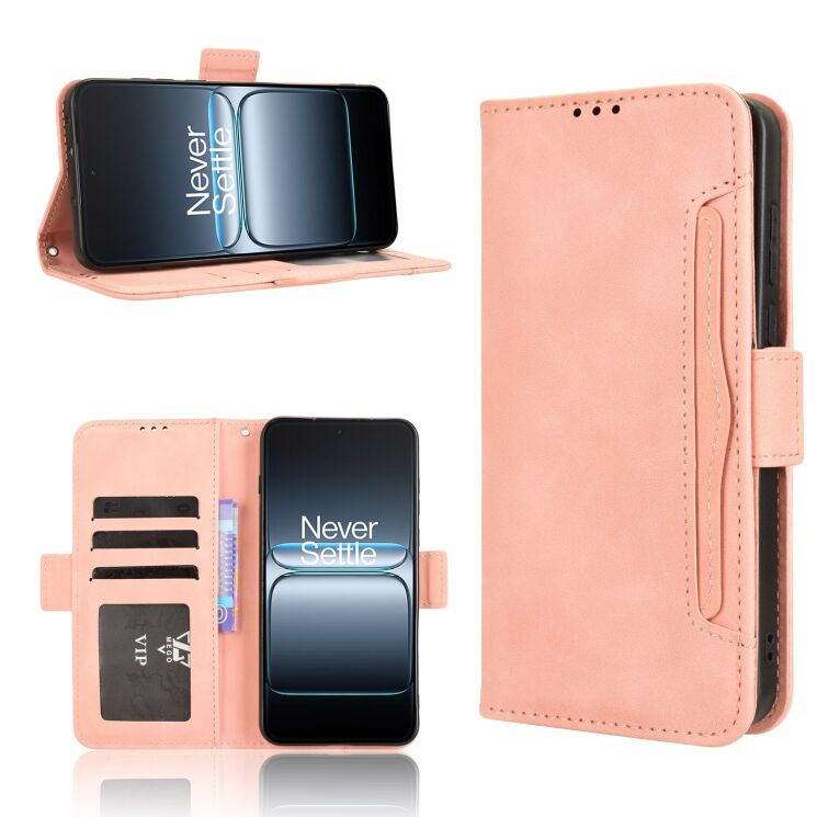 Чехол Deexe Wallet Stand для OnePlus Nord 5 / Ace 5 Ultra - Pink: фото 8 из 15