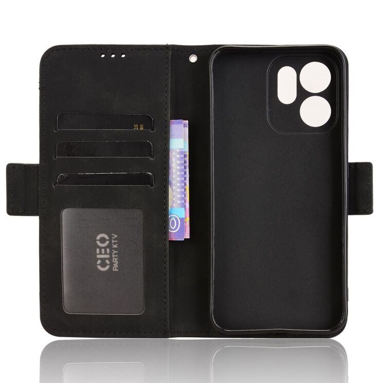 Чехол Deexe Wallet Stand для OPPO Reno 14 FS 5G - Black: фото 2 из 13