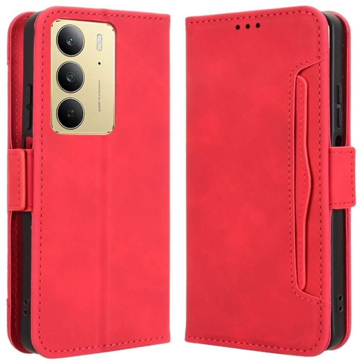 Чехол Deexe Wallet Stand для Realme C75 - Red: фото 1 из 7