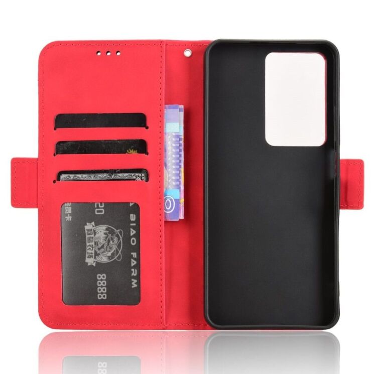 Чехол Deexe Wallet Stand для Realme C75 - Red: фото 5 из 7
