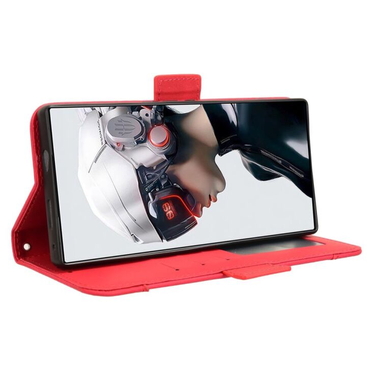 Чехол Deexe Wallet Stand для ZTE Nubia Red Magic 5G - Red: фото 4 из 7