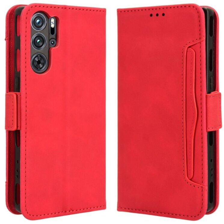Чехол Deexe Wallet Stand для ZTE Nubia Red Magic 5G - Red: фото 1 из 7