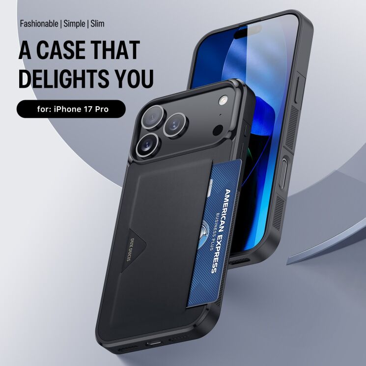 Чохол DUX DUCIS Pocard Series для Apple iPhone 17 Pro - Black: фото 4 з 12