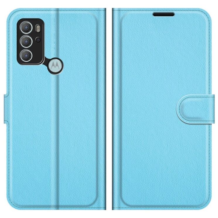 Чехол-книжка Deexe Book Type для Motorola Moto G60s - Blue: фото 2 из 8