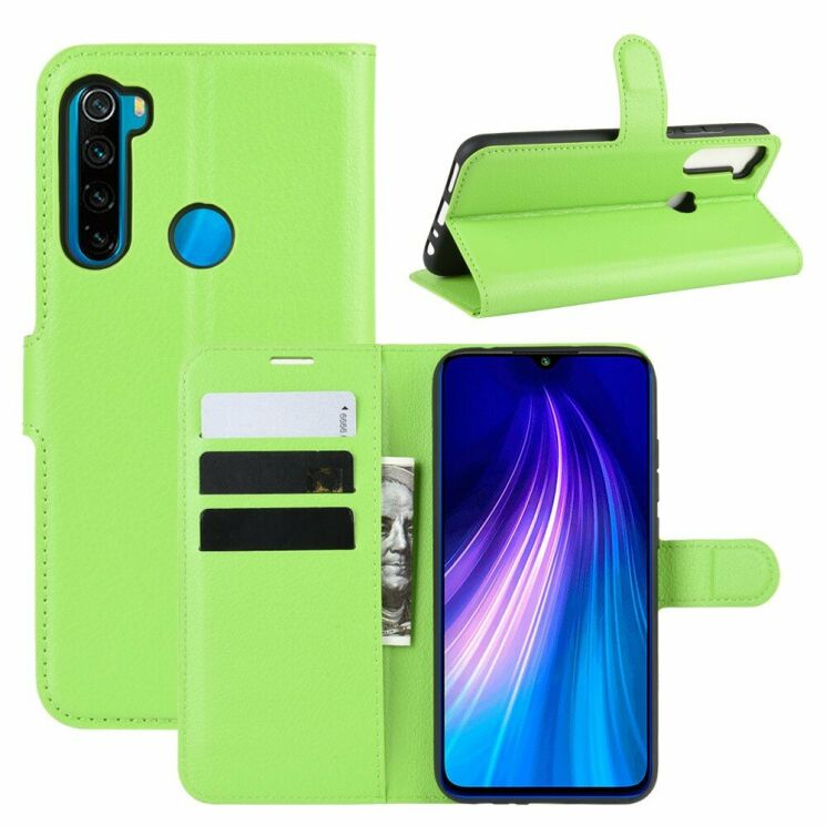 Чехол-книжка Deexe Book Type для Xiaomi Redmi Note 8 / Note 8 (2021) - Green: фото 1 из 6