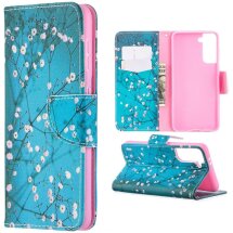 Чехол-книжка Deexe Color Wallet для Samsung Galaxy S21 (G991) - Plum Blossom: фото 1 из 9