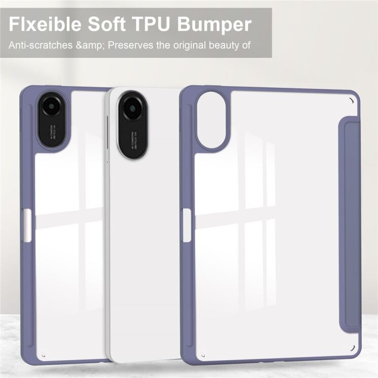 Чехол-книжка Deexe Crystal Back для Xiaomi Redmi Pad 2 - Dark Blue: фото 8 из 8
