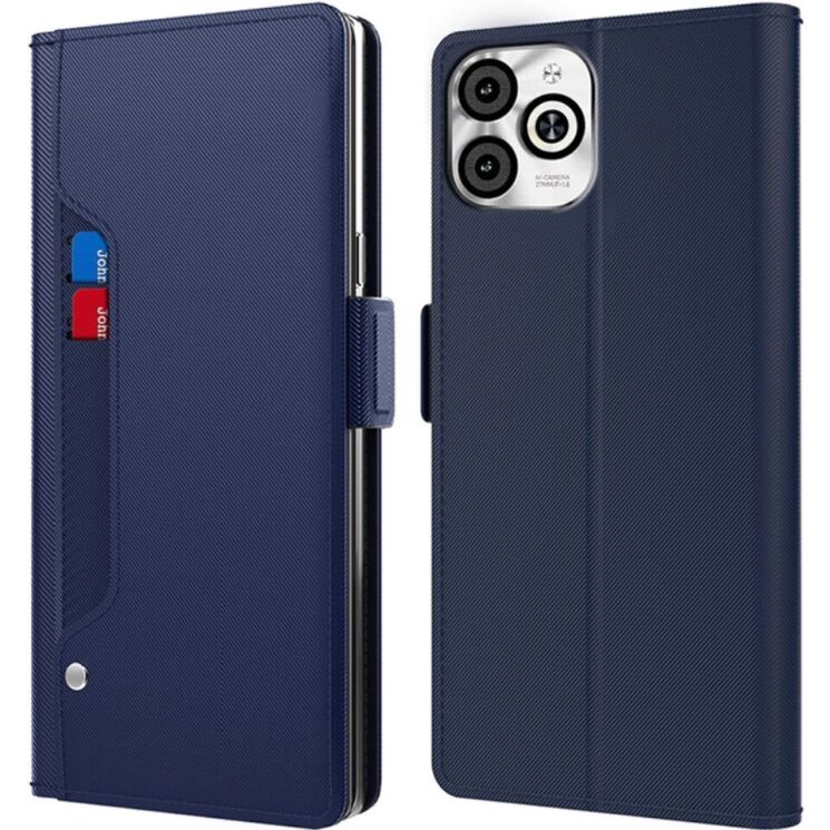 Чехол-книжка Deexe Eclipse Wallet для Infinix Smart 8 - Blue: фото 1 из 9