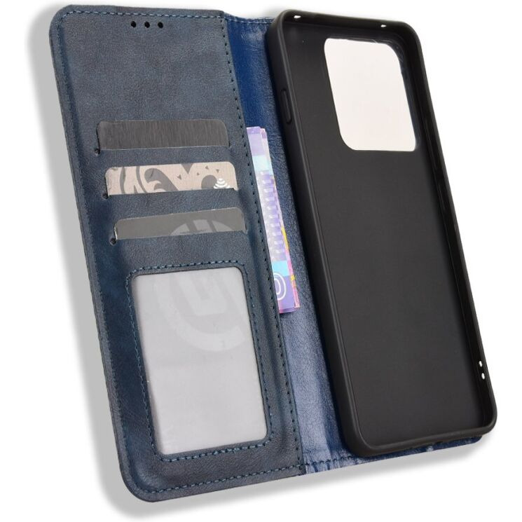 Чехол-книжка Deexe Retro Style для Motorola Edge 70 Max - Blue (435506L) Чехол-книжка Deexe Retro Style для Motorola Edge 70 Max - Blue: фото 5 из 18