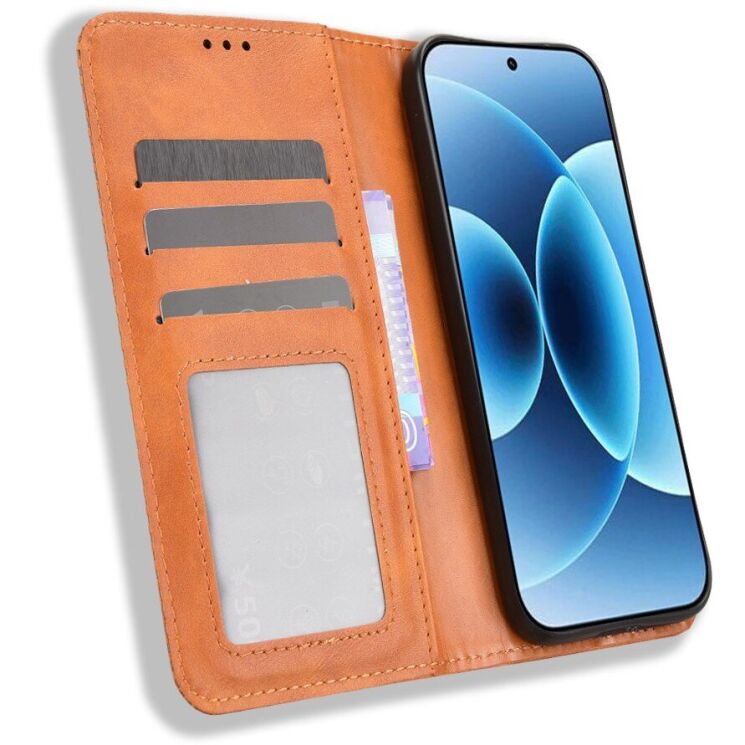 Чохол-книжка Deexe Retro Style для Xiaomi 17 - Brown (390631Z) Чохол-книжка Deexe Retro Style для Xiaomi 17 - Brown: фото 6 з 19