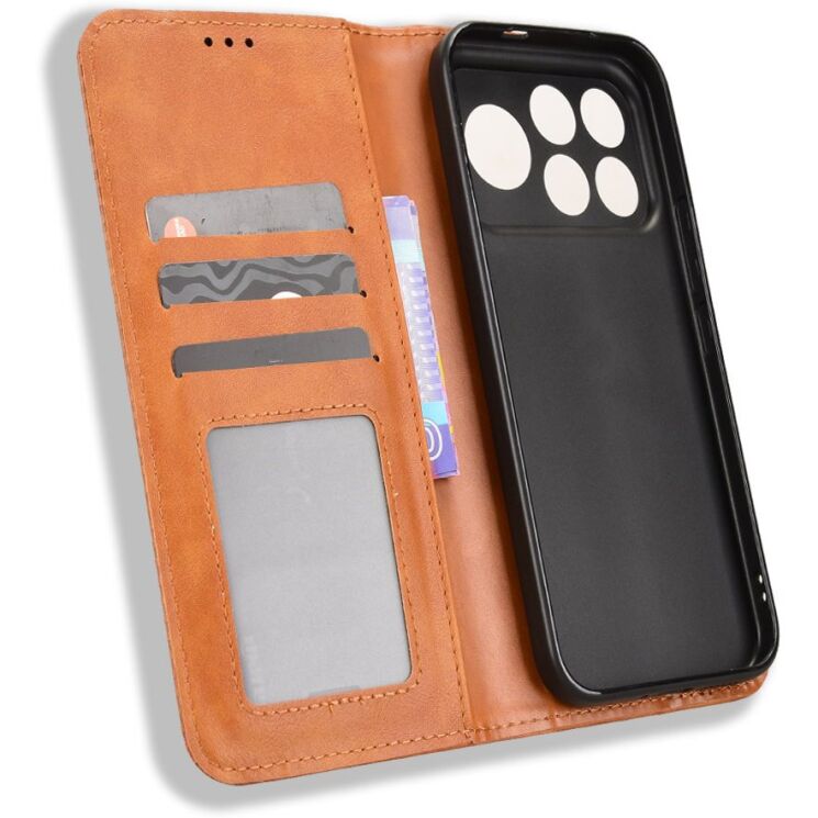 Чохол-книжка Deexe Retro Style для Xiaomi Poco F9 Pro - Brown (429110Z) Чохол-книжка Deexe Retro Style для Xiaomi Poco F9 Pro - Brown: фото 5 з 19