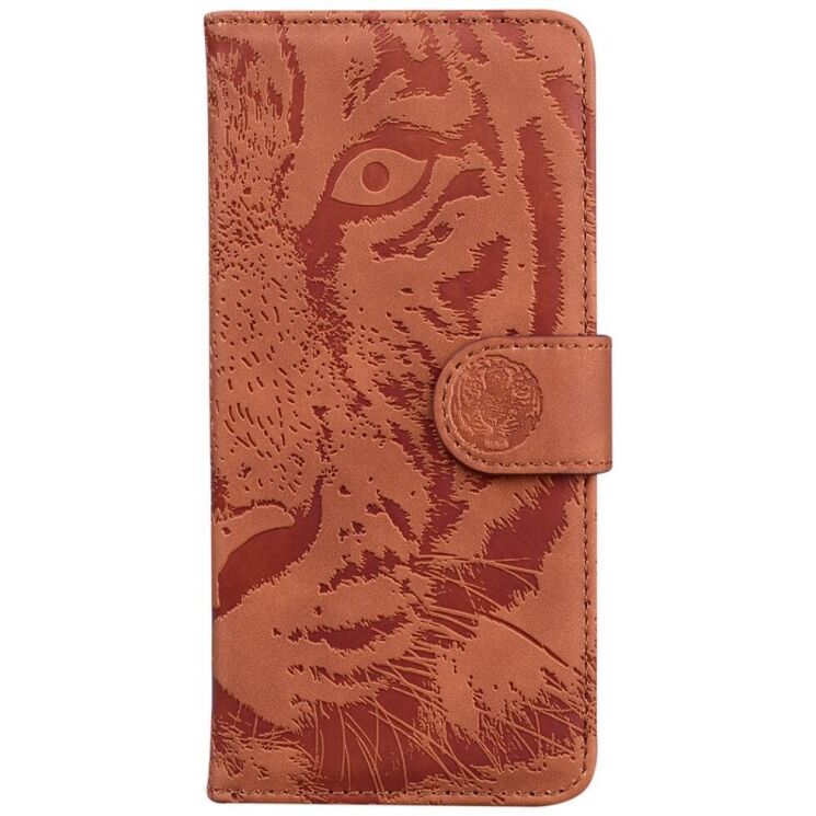 Чехол-книжка Deexe Tiger для Motorola Edge 50 Neo - Brown: фото 5 из 7
