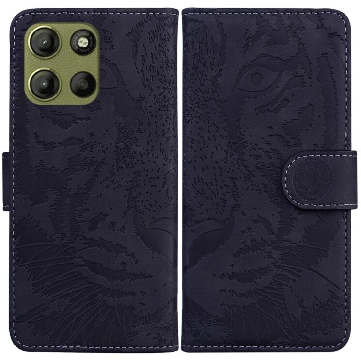Чохол-книжка Deexe Tiger для Motorola Moto G15 - Black: фото 1 з 7