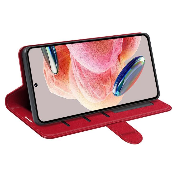 Чехол-книжка Deexe Wallet Style для Xiaomi Redmi Note 12 - Red: фото 3 из 6