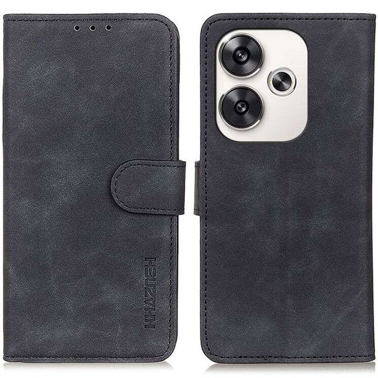 Чехол-книжка KHAZNEH Retro Wallet для Xiaomi Poco F6 - Black: фото 1 из 9