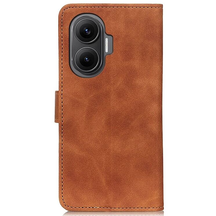 Чехол-книжка KHAZNEH Retro Wallet для Xiaomi Poco F7 - Brown: фото 4 из 8