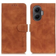 Чехол-книжка KHAZNEH Retro Wallet для Xiaomi Poco F7 - Brown: фото 1 из 8
