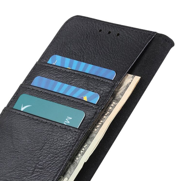 Чехол-книжка с застежкой KHAZNEH Wallet Cover для Motorola Moto G200 - Black: фото 7 из 8
