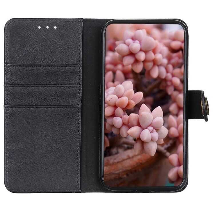 Чехол-книжка с застежкой KHAZNEH Wallet Cover для Motorola Moto G200 - Black: фото 5 из 8