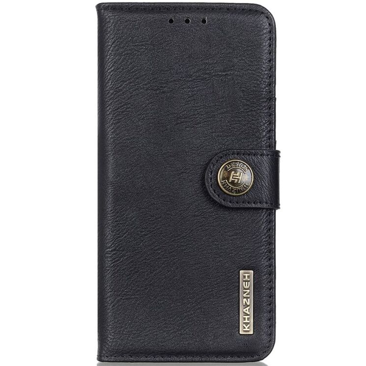 Чехол-книжка с застежкой KHAZNEH Wallet Cover для Motorola Moto G200 - Black: фото 2 из 8