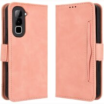 Чехол-книжка с карманами Deexe Wallet Stand для Infinix Hot 70 - Pink: фото 1 из 17