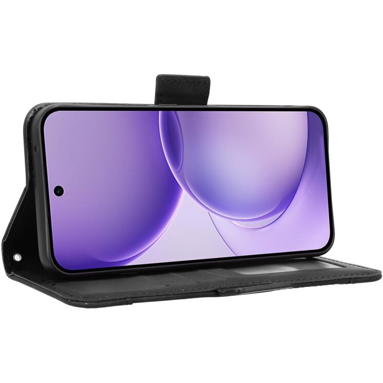 Чехол-книжка с карманами Deexe Wallet Stand для OPPO Reno 16 F/FS - Black: фото 5 из 15
