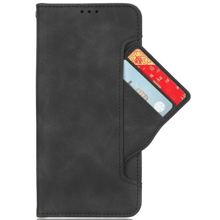 Чехол-книжка с карманами Deexe Wallet Stand для OPPO Reno 16 F/FS - Black: фото 2 из 15