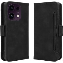 Чехол-книжка с карманами Deexe Wallet Stand для OPPO Reno 16 F/FS - Black: фото 1 из 15