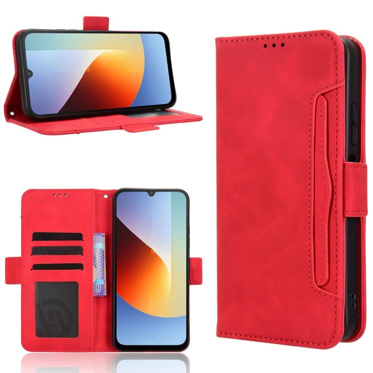 Чохол-книжка з кишеньками Deexe Wallet Stand для Xiaomi Redmi A7 Pro - Red: фото 7 з 15