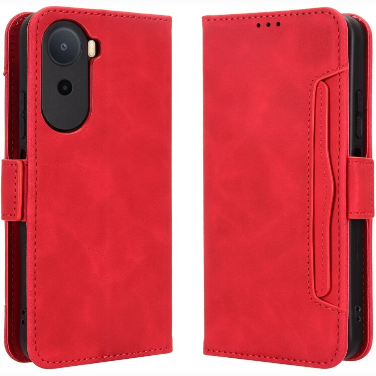 Чохол-книжка з кишеньками Deexe Wallet Stand для Xiaomi Redmi A7 Pro - Red: фото 1 з 15