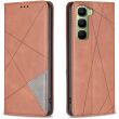 Чехол-книжка с карманами UniCase Geometric Pattern для Infinix Hot 70 - Brown (422001Z)