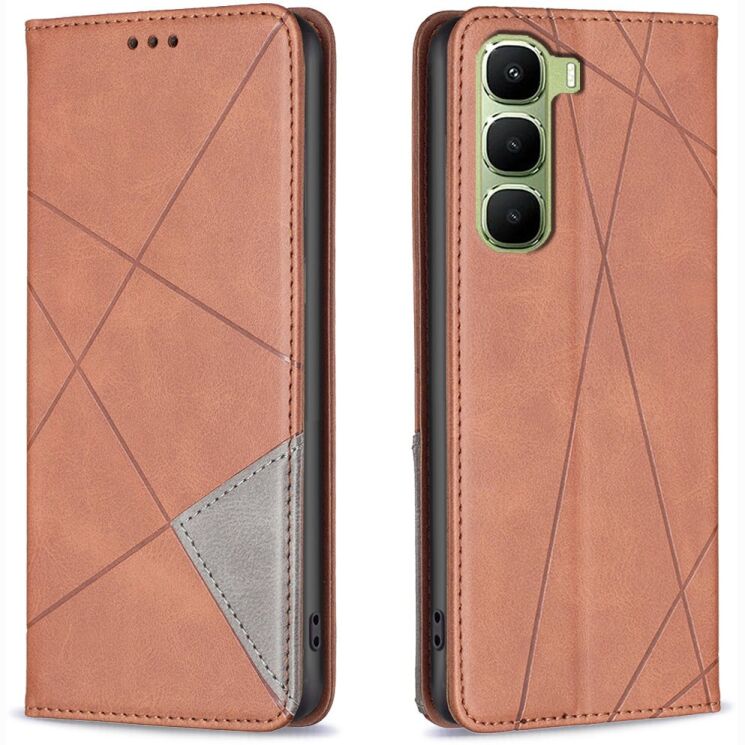 Чохол-книжка з кишеньками UniCase Geometric Pattern для Infinix Hot 70 - Brown (422001Z) Чохол-книжка з кишеньками UniCase Geometric Pattern для Infinix Hot 70 - Brown: фото 1 з 10