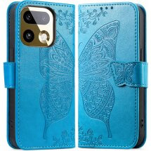 Чехол-книжка с рисунком UniCase Butterfly Pattern для Realme 16 Pro - Blue: фото 1 из 9