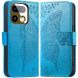 Чехол-книжка с рисунком UniCase Butterfly Pattern для Realme 16 Pro - Blue (428030L). Фото 1 из 9