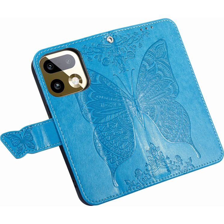 Чехол-книжка с рисунком UniCase Butterfly Pattern для Realme 16 Pro - Blue (428030L) Чехол-книжка с рисунком UniCase Butterfly Pattern для Realme 16 Pro - Blue: фото 2 из 9