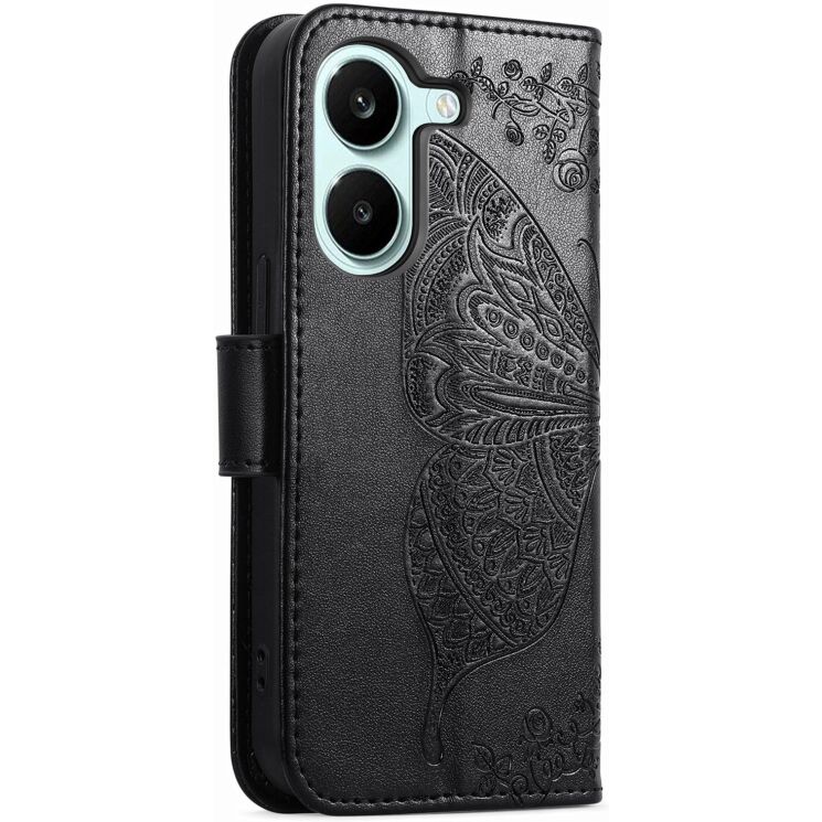 Чехол-книжка с рисунком UniCase Butterfly Pattern для Xiaomi Poco X8 Pro - Black: фото 6 из 10