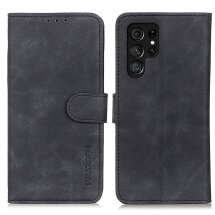 Чехол-книжка с застежкой KHAZNEH Retro Wallet для Samsung Galaxy S26 Ultra (S948) - Black: фото 1 из 8