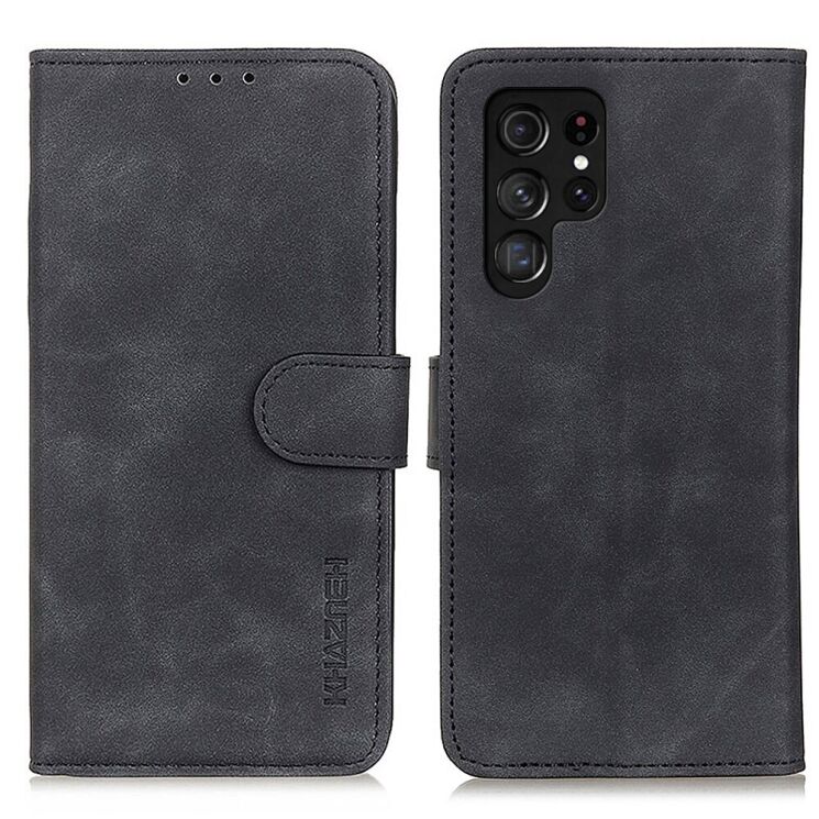 Чехол-книжка с застежкой KHAZNEH Retro Wallet для Samsung Galaxy S26 Ultra (S948) - Black: фото 1 из 8