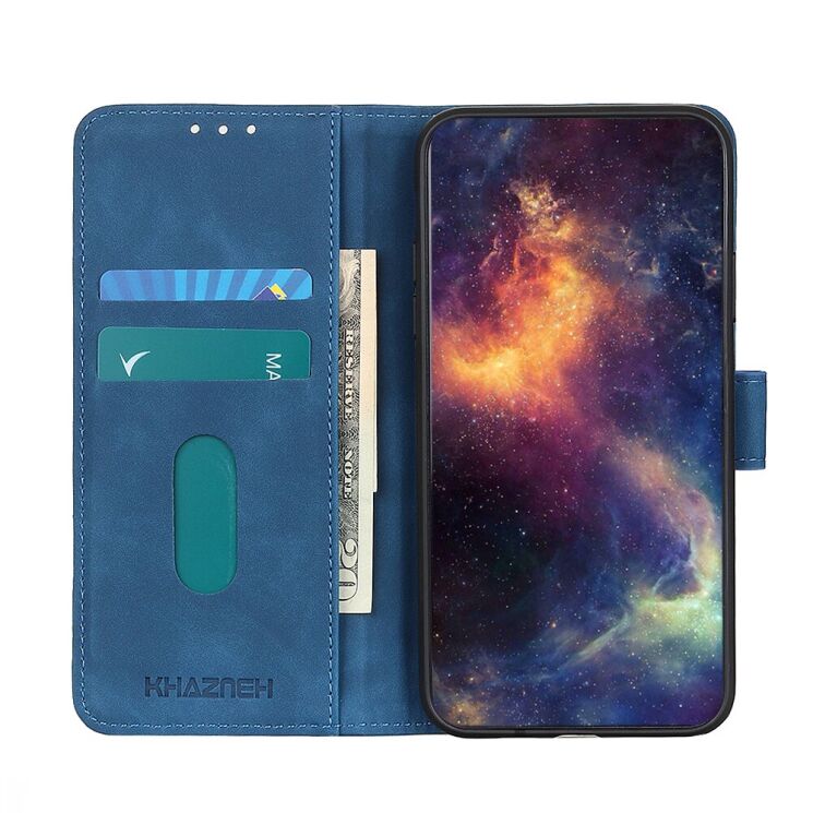 Чехол-книжка с застежкой KHAZNEH Retro Wallet для Xiaomi Redmi 17 - Blue: фото 3 из 8