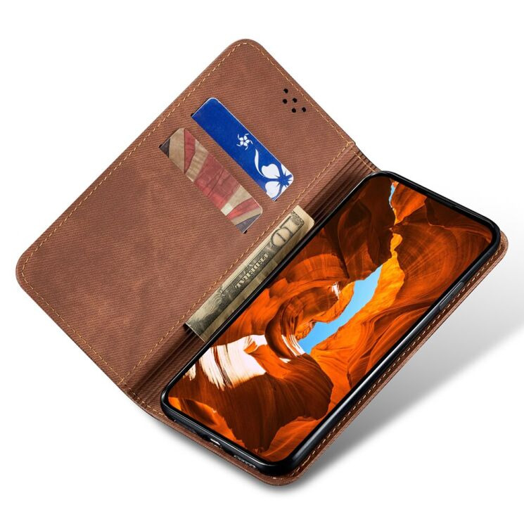 Чехол-книжка UniCase Jeans Wallet для Motorola Moto G56 - Coffee: фото 3 из 7
