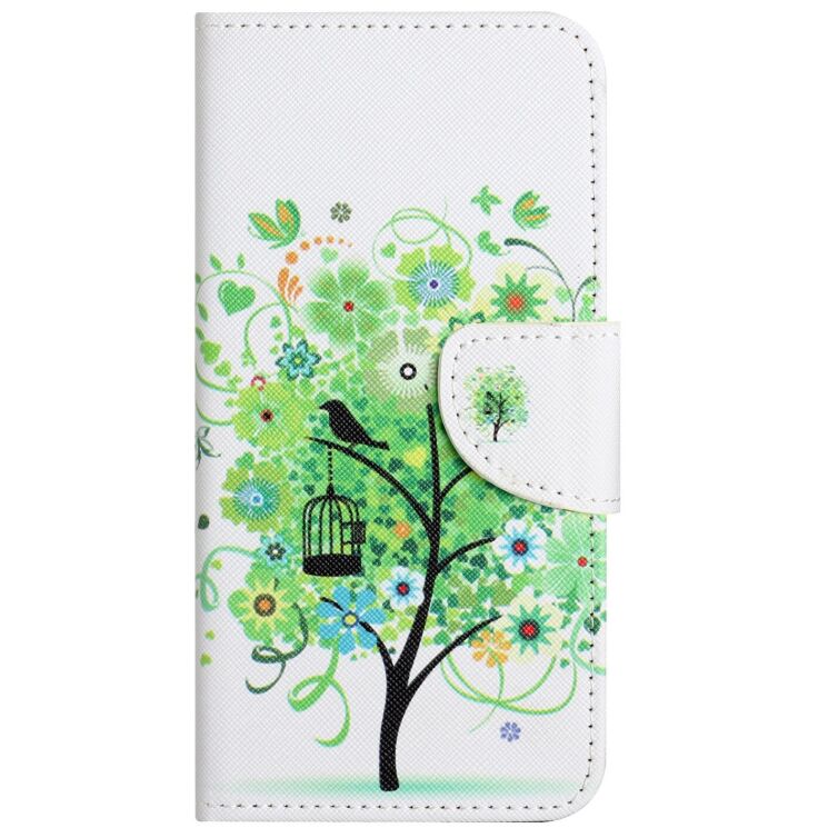 Чохол з малюнком Deexe Color Wallet для Motorola Moto G06 - Green Tree: фото 4 з 5