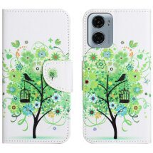 Чохол з малюнком Deexe Color Wallet для Motorola Moto G06 - Green Tree: фото 1 з 5
