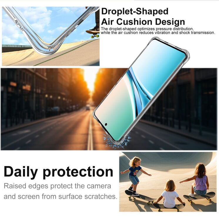 Чехол с усиленными углами IMAK Airbag MAX Case для Xiaomi Redmi Note 15 (4G/5G) / Poco M8 5G - Transparent: фото 4 из 7