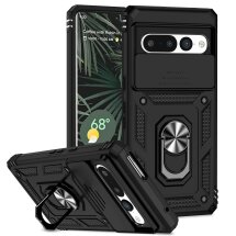 Чохол із захистом камери Deexe Armor Shield для Google Pixel 7 Pro - Black: фото 1 з 9