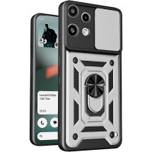 Чохол із захистом камери Deexe Armor Shield для Nothing Phone (3a) Lite - Silver: фото 1 з 9