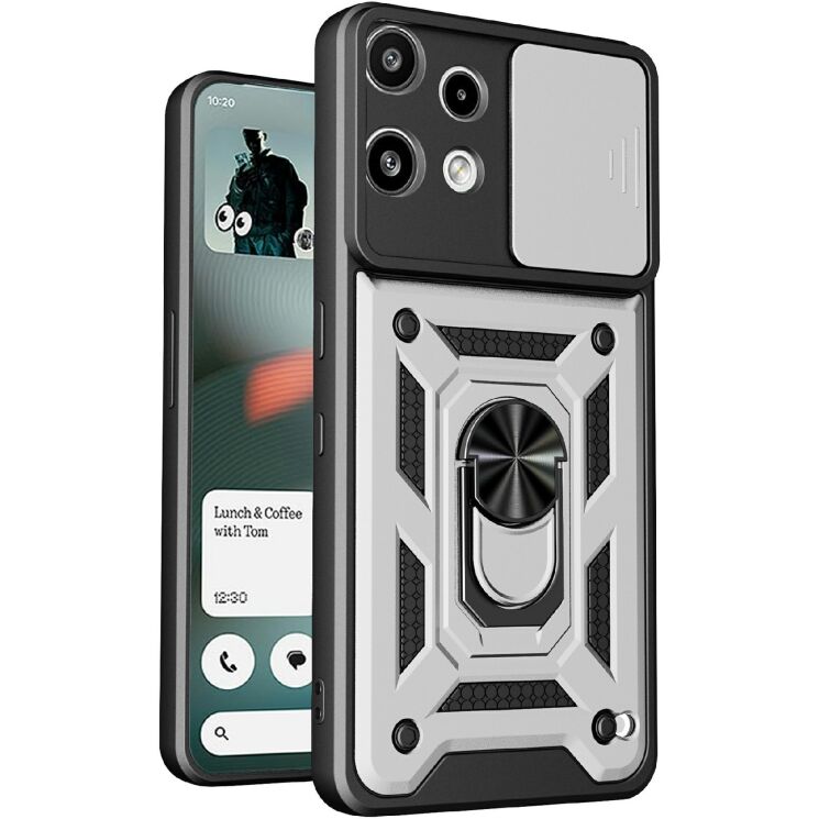 Чохол із захистом камери Deexe Armor Shield для Nothing Phone (3a) Lite - Silver: фото 1 з 9