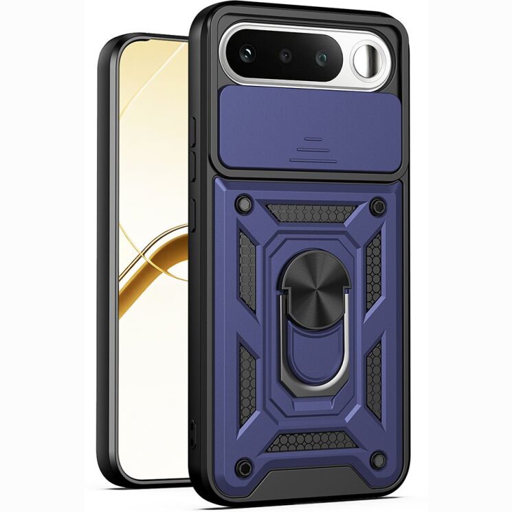 Чохол із захистом камери Deexe Armor Shield для Realme 16 - Blue: фото 1 з 9