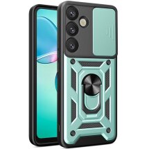 Чехол с защитой камеры Deexe Armor Shield для Samsung Galaxy S26 Plus - Green: фото 1 из 9