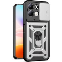 Чохол із захистом камери Deexe Armor Shield для Xiaomi Redmi 17 - Silver: фото 1 з 9
